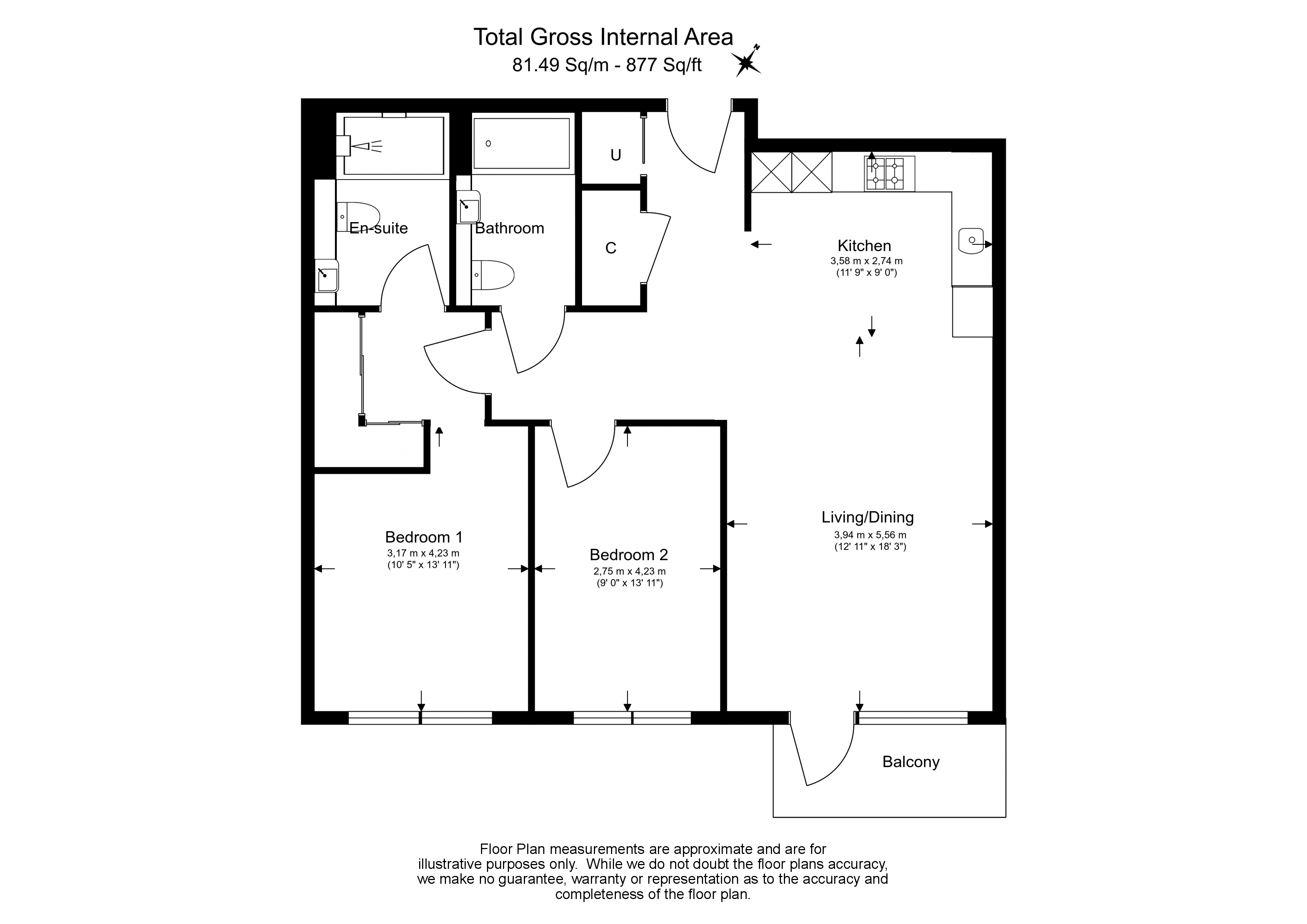 2  bedrooms flat to rent in Faulkner House, Tierney Lane, W6-Floorplan