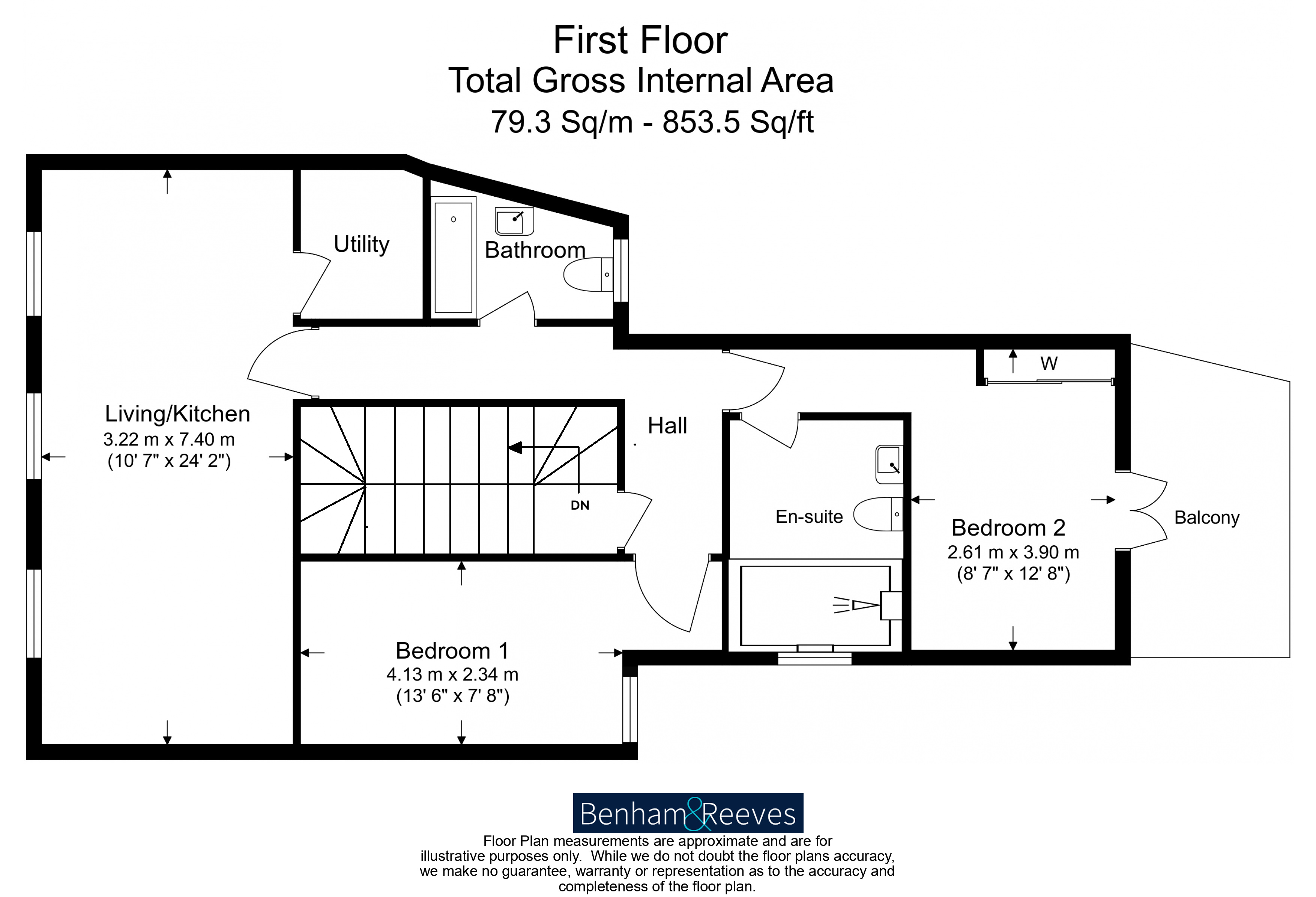 2  bedrooms flat to rent in Disraeli Road, Hammersmith, SW15-Floorplan