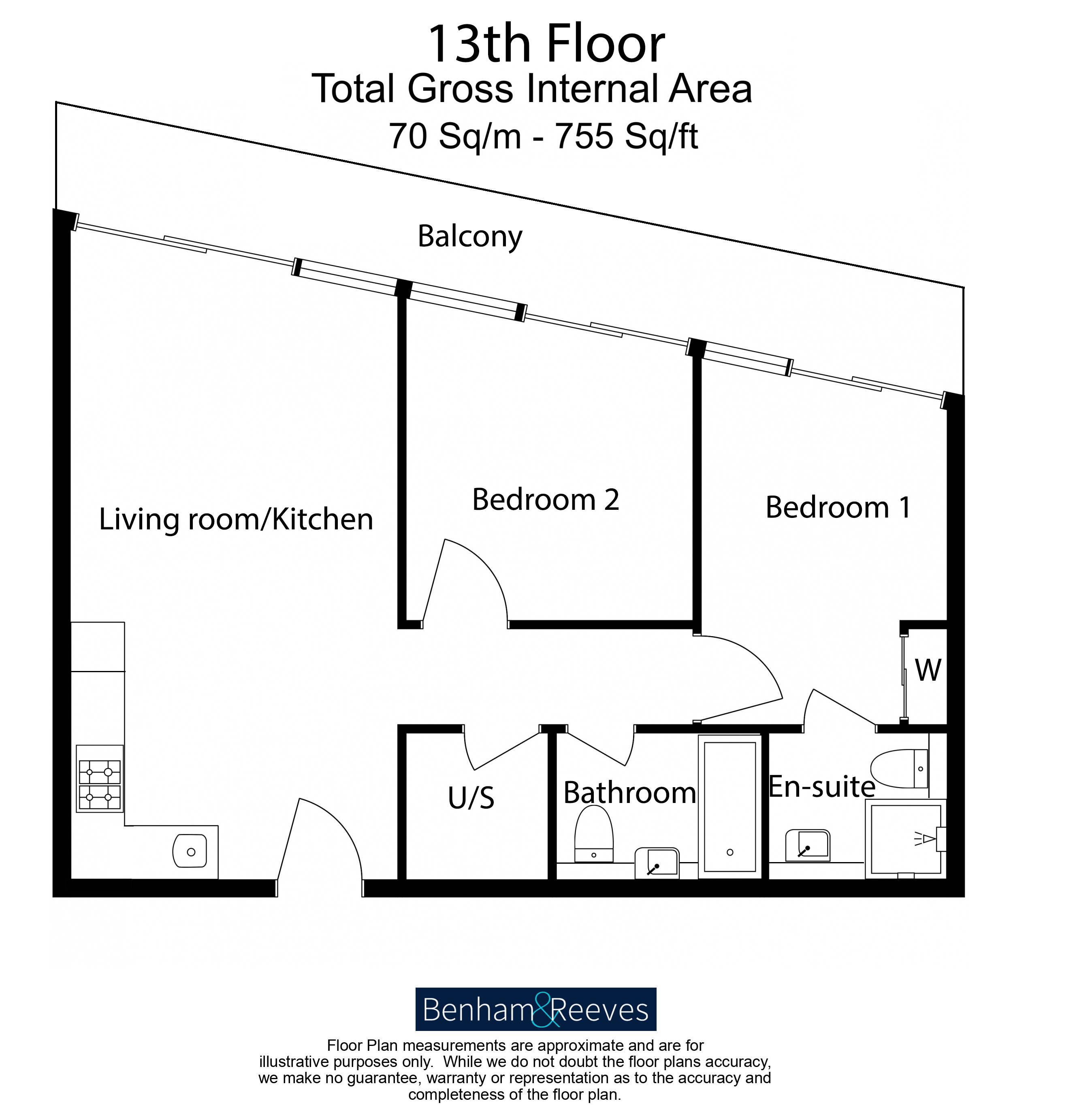 2  bedrooms flat to rent in Battersea Power Station, Battersea, SW11-Floorplan