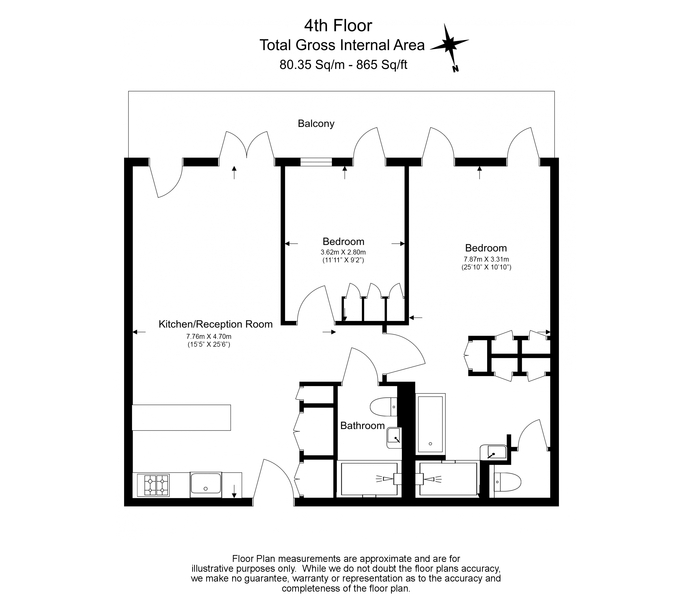 2  bedrooms flat to rent in New Union Square, Embassy Gardens, SW11-Floorplan