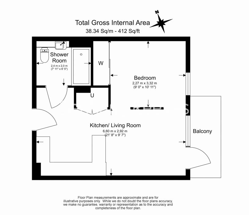 1  bedroom flat to rent in Accolade Avenue, Southall, UB1-Floorplan