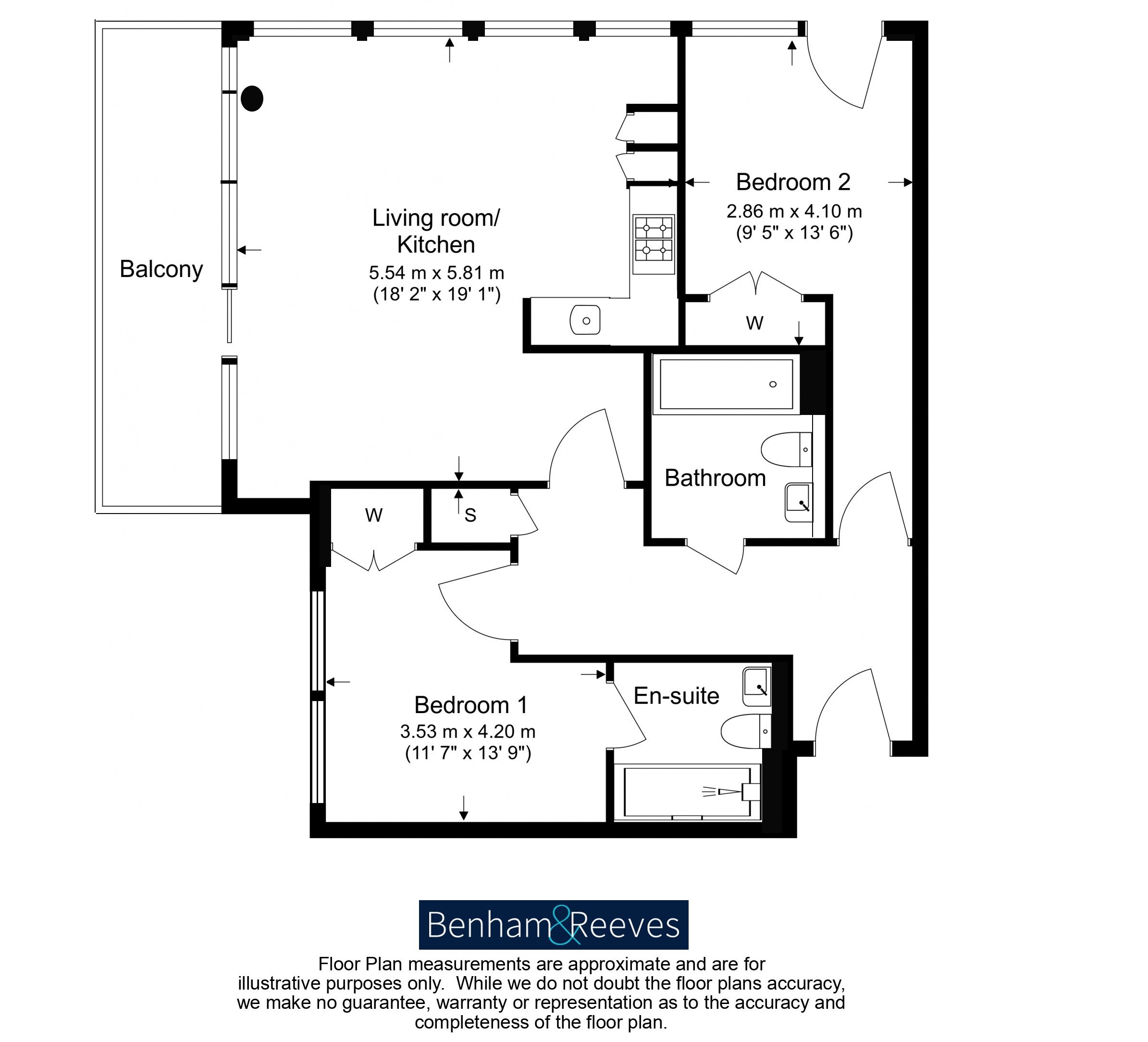 2  bedrooms flat to rent in Marsh Wall, Canary Wharf, E14-Floorplan